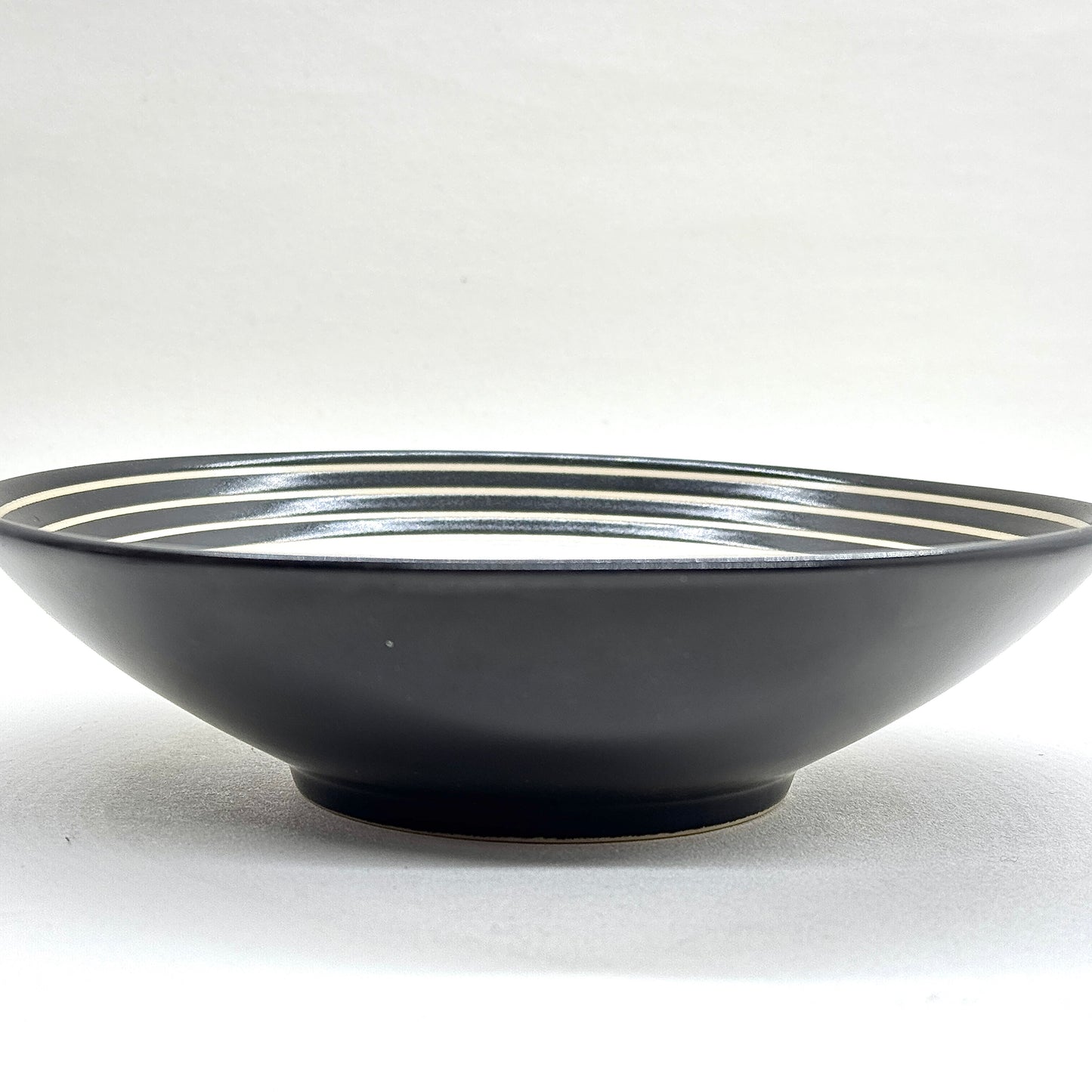 Denby Intro Black White Stoneware Tableware Bowl 19 cm