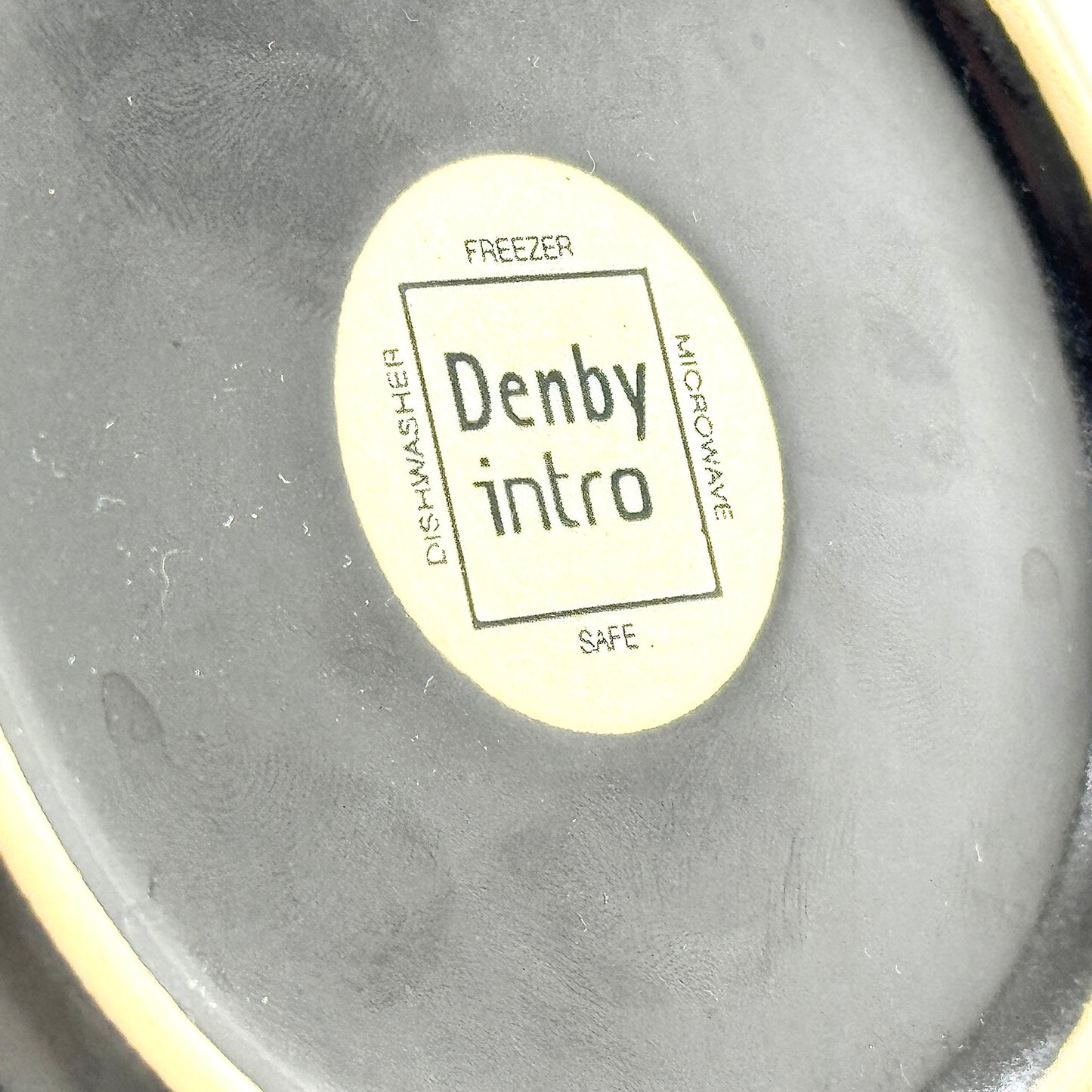 Denby Intro Black White Stoneware Tableware Bowl 19 cm