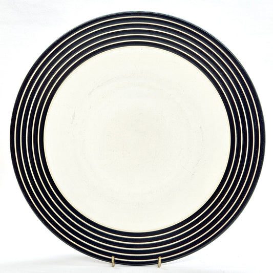 Denby Intro Black White Stoneware Dinner Plate 27.5 cm