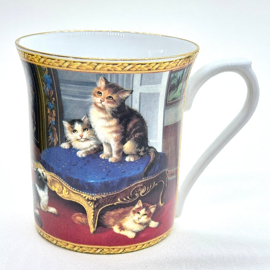 Blue Waters Bone China Mug Royal Cat Themed