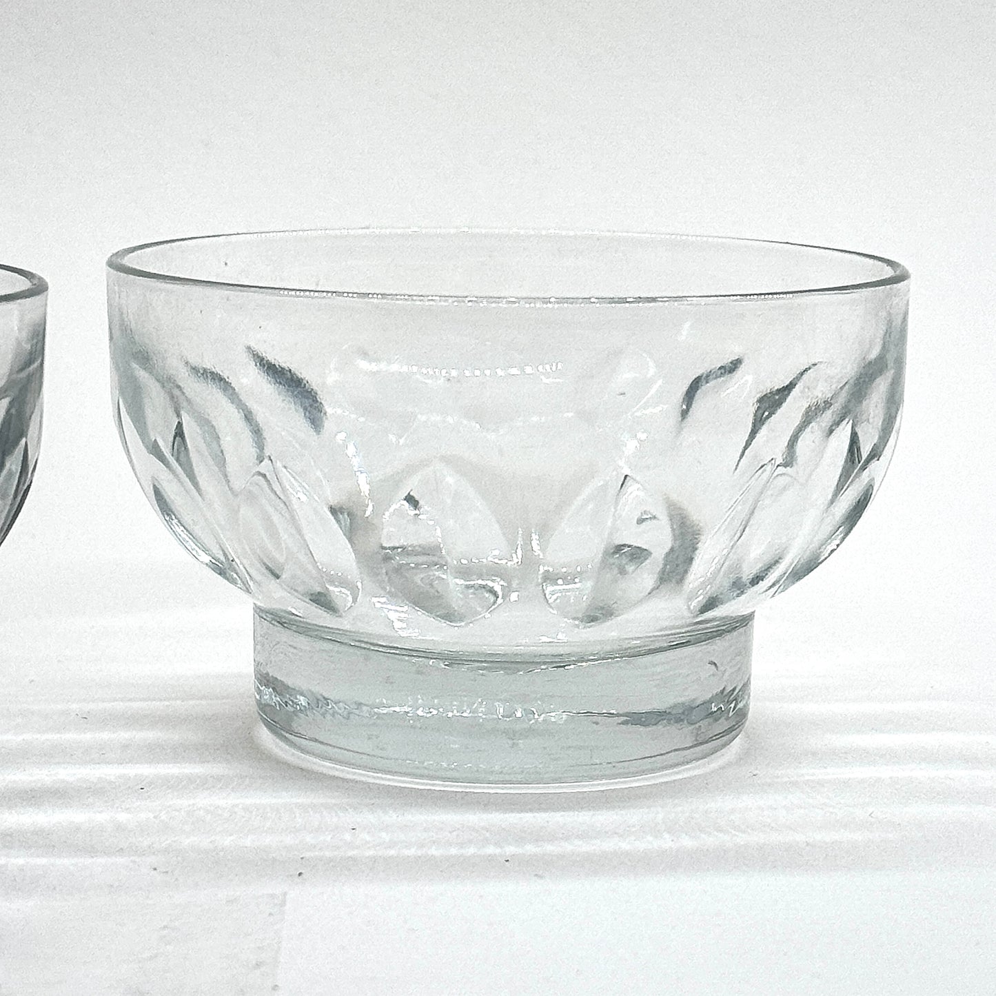 Clear Glass Sorbet Ice Cream Dessert Tableware Bowls 9.5 cm Set of 2