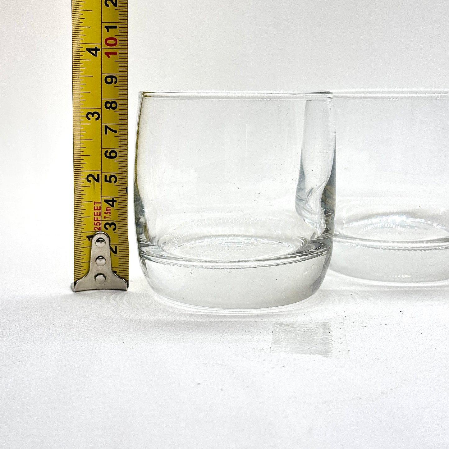 Clear Glass Whiskey Glasses Set of Two 8.5 cm