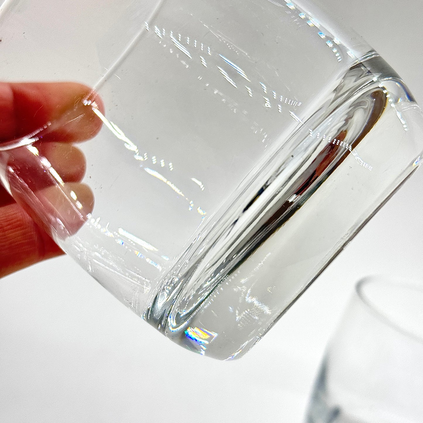 Clear Glass Whiskey Glasses Set of Two 8.5 cm