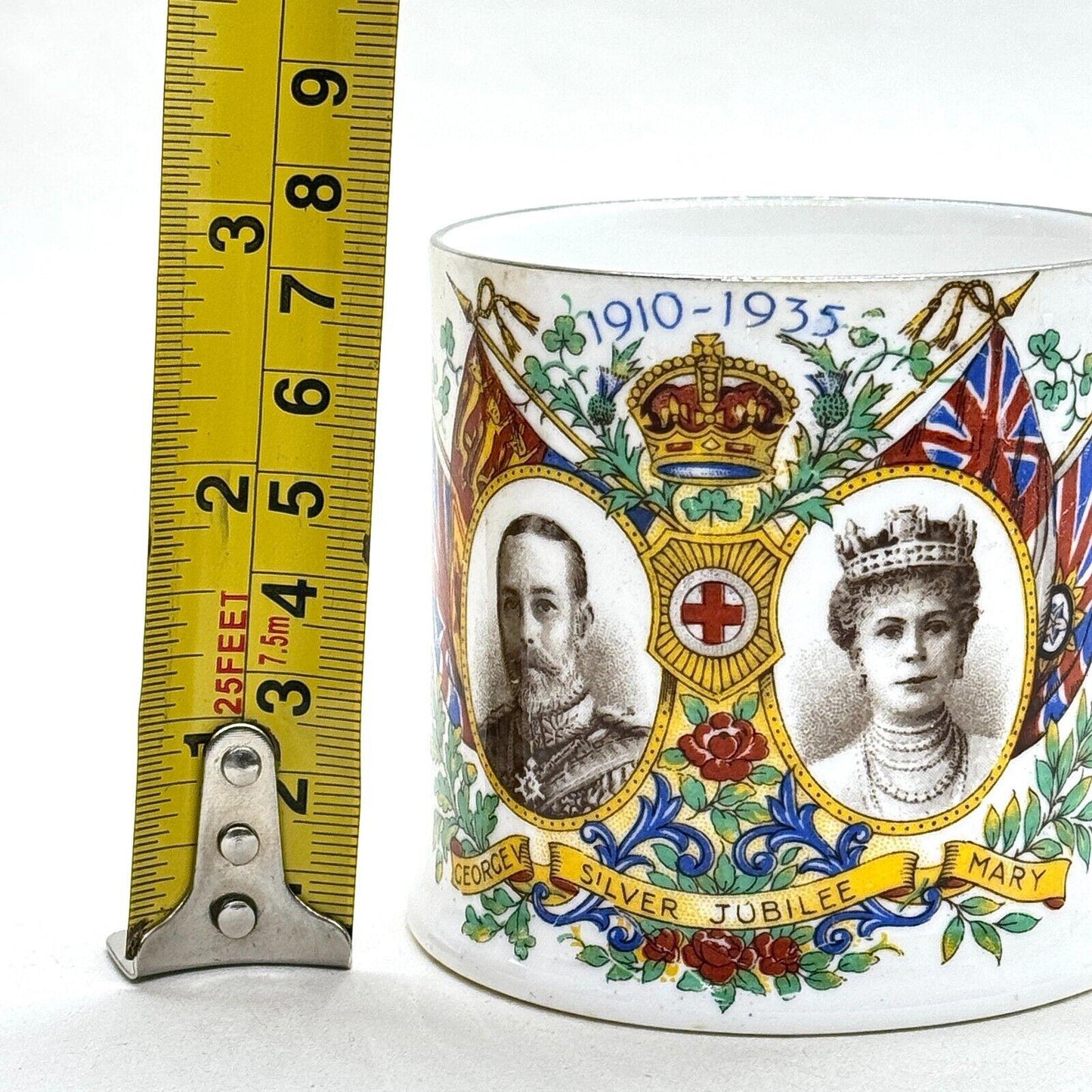 King George V 1935 Silver Jubilee Mug Cup Royal Albert Pottery